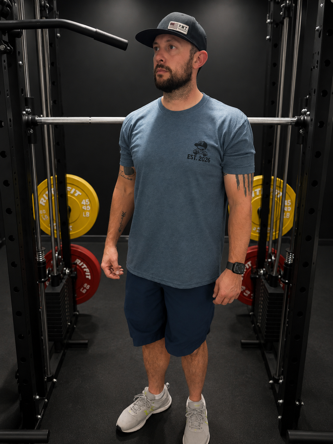 Men's PWT Signature Tee – Heather Blue